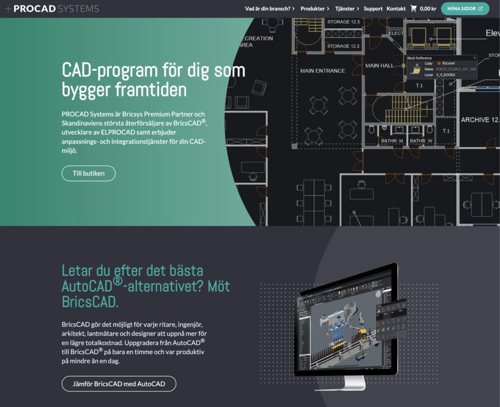 PROCAD Systems - Website screenshot